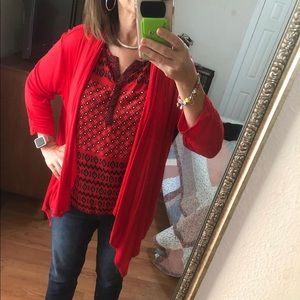 Ladies XL I.N.Studio red lightweight kimono